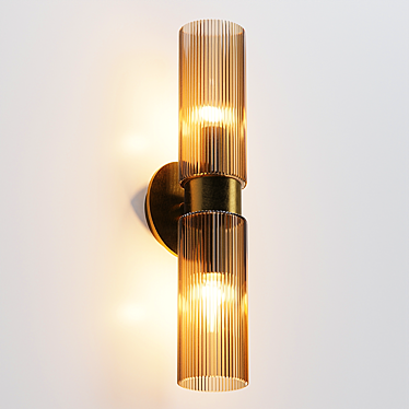 Sophisticated Murano Glass Wall Light 3D model image 1 