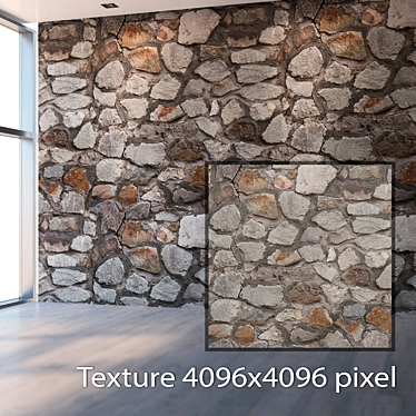 Seamless Stone Texture: High-Resolution and Detailed 3D model image 1 