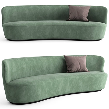  Elegant Oval Stay Sofa - 240x95cm 3D model image 1 