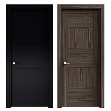 Sleek Modern Interior Doors 3D model image 1 