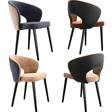 Dartford Open Back Armchair: Modern Elegance for Your Space 3D model image 1 