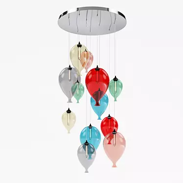 Colorful Clown Pendant Light 3D model image 1 