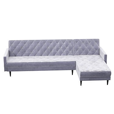 Cozy Modern Velvet Sofa 3D model image 1 