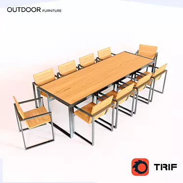 Outdoor Dining Set | TRIF-MEBEL 3D model image 1 