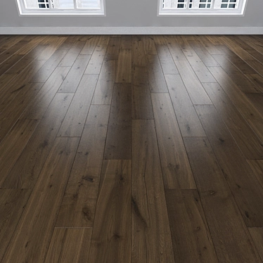 Earthy Oak Parquet: Herringbone, Linear, Chevron 3D model image 1 