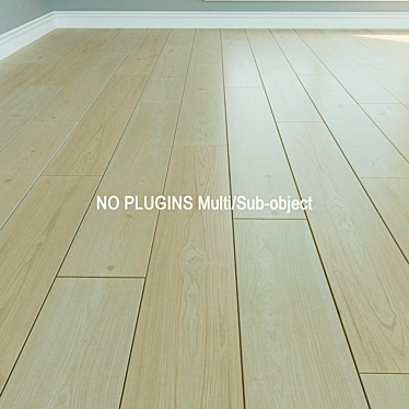 Natural Wood Laminate Flooring 3D model image 1 