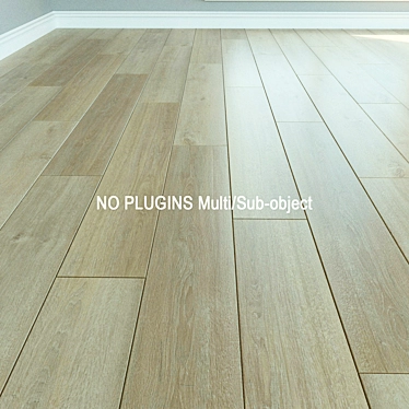 Natural Wood Laminate Flooring 3D model image 1 