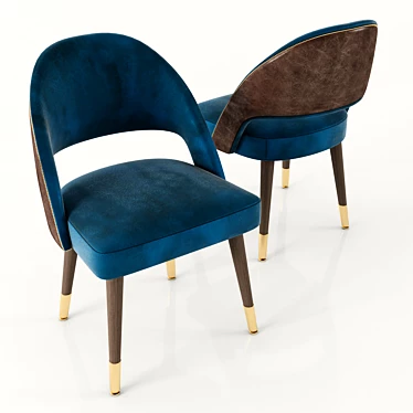 Modern Chic Ava Side Chair 3D model image 1 