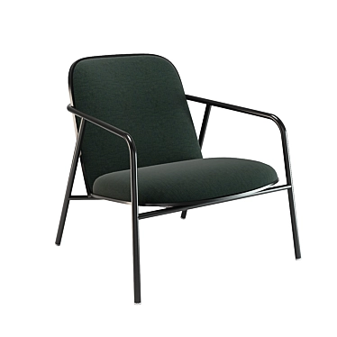 Cozy Oak Lounge Chair 3D model image 1 