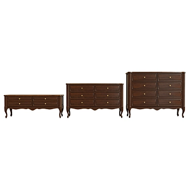 Solid Wood Chest in Various Sizes 3D model image 1 