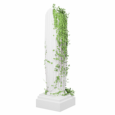 Ruined Column Sculpture 3D model image 1 