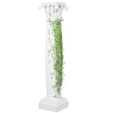 Classic Corinthian Column: Highly Detailed 3D Model 3D model image 1 