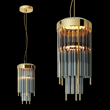 Pharo Pendant Light - Brass 3D model image 1 