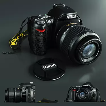 Nikon D40 DSLR Camera 3D model image 1 