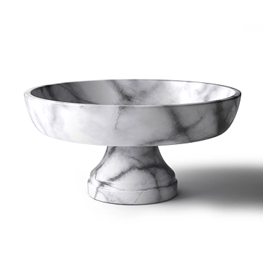 Title: Elegant French Marble Fruit Bowl 3D model image 1 
