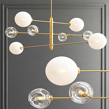 Atom Chandelier: Elegant Illumination 3D model image 1 