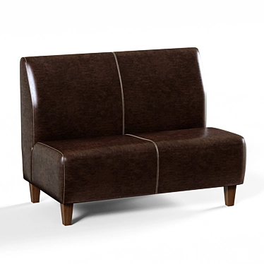 Satoris 2-Seater Sofa: Modern Comfort 3D model image 1 