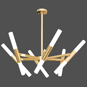 Sleek Modern Chandelier 3D model image 1 