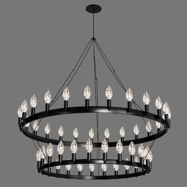 Vintage European Chandelier 3D model image 1 