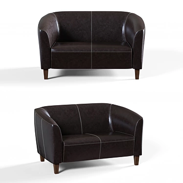 Oxford 2-Seater Sofa: Stylish and Comfortable 3D model image 1 