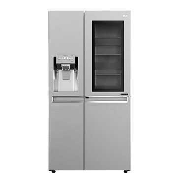 LG InstaView Fridge: Non-Plumbed Water & Ice Dispenser 3D model image 1 