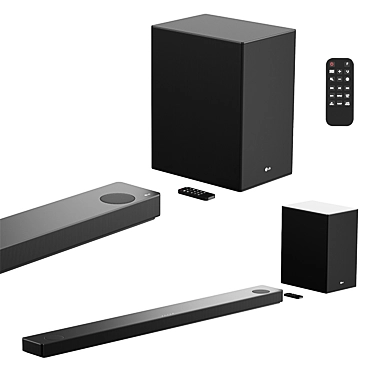 LG Meridian Sound Bar: High Res Audio 3D model image 1 