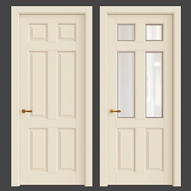 Elegant Classic Interior Doors 3D model image 1 