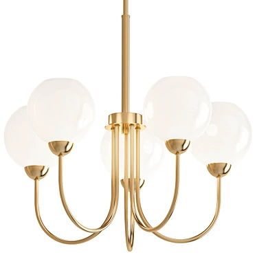 Carisa Collection 5-Light Vintage Gold Chandelier with Shade