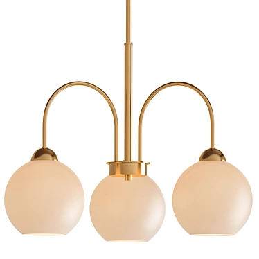 Carisa Collection 3-Light Vintage Gold Chandelier with Shade