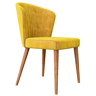 Elegant York Fabric Chair 3D model image 1 