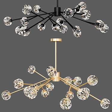 Sleek Minko Chandelier 3D model image 1 