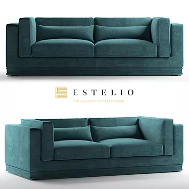 Luxury 2-Seater Estelio Sofa 3D model image 1 