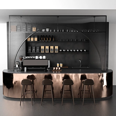Coffee Bliss: Sanremo Opera, Grinder & Muuto Nerd Stool 3D model image 1 