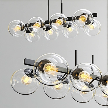 Modern Cesar 8-Light Pendant 3D model image 1 