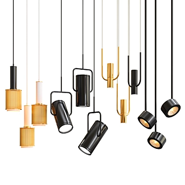 Illuminate Your Space: Pendant Lights Collection 3D model image 1 