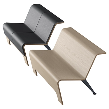Versatile Bench for Public Spaces - Durable and Stylish 3D model image 1 