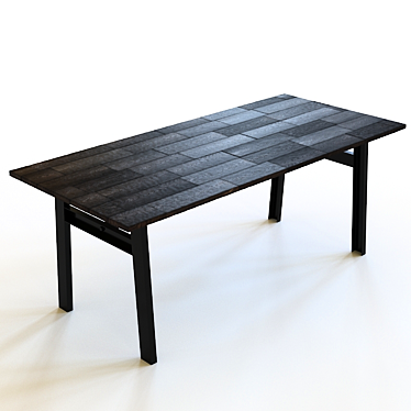 Dutchbone Crude Table: Rustic Charm & Spacious Design 3D model image 1 