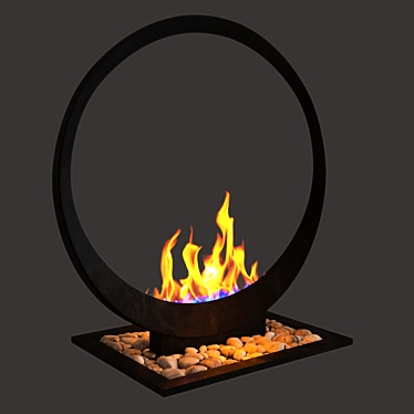 Ready-to-Use Decorative Fireplace 3D model image 1 