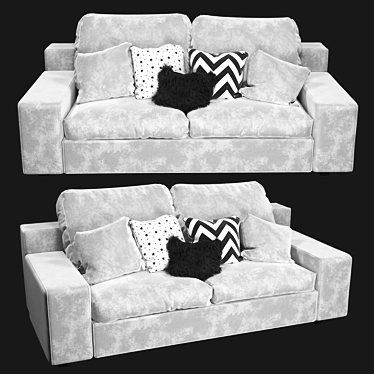 Modern Corona-Rendered Sofa 3D model image 1 