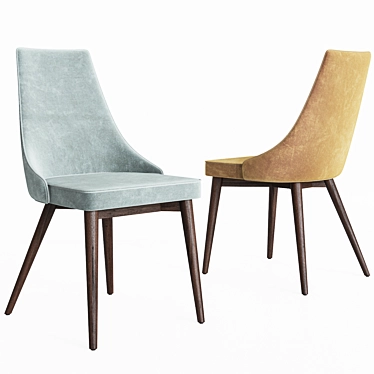 Bohr Velvet Dining Chair: Sleek and Stylish 3D model image 1 