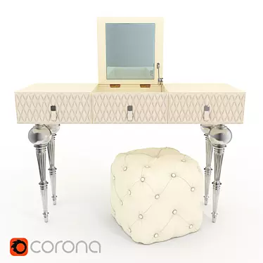 Pier Glass Luxury Nubuck Leather Dressing Table