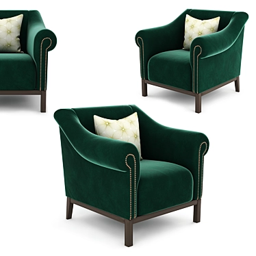 Fortune II Armchair: Stylish and Compact 3D model image 1 