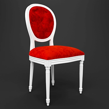 French Style Dining Chair 3D model image 1 