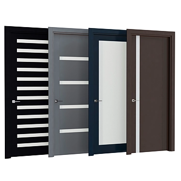 Sleek Contemporary Interior Doors 3D model image 1 