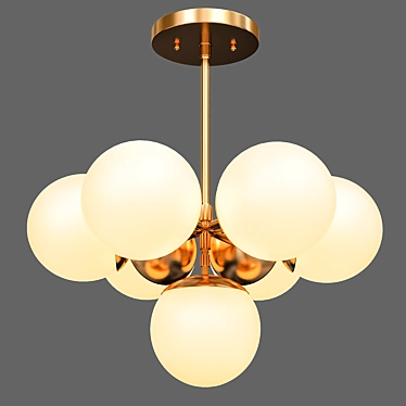 Petite Perla Chandelier - Elegant Lighting Fixture 3D model image 1 