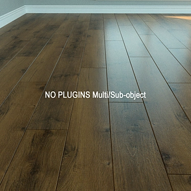 Natural Wood Laminate Flooring 3D model image 1 