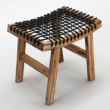 Acacia Wood Stackholmen Stool - Outdoor Comfort 3D model image 1 