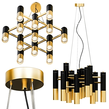 Modern Elegance: DELIGHTFULL Ike Chandelier 3D model image 1 