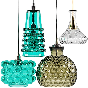 Jamie Young Pendant Light Set - Stylish and Versatile Lighting 3D model image 1 