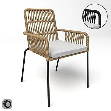 La Forma Samt Armchair: Elegant Comfort in Spain 3D model image 1 